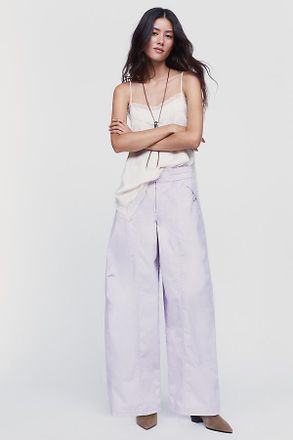 Pilcro Delta Cotton Stretch Mid-Rise Wide-Leg Parachute Pants