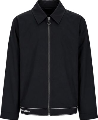 Casablanca Minimalist Black Sports Jacket With Subtle Accent Details