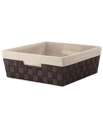 Whitmor Woven Strap Shelf Tote With Liner