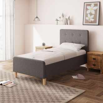 GFW Ashbourne Ottoman Storage Bed in Dark Grey | Size: Single