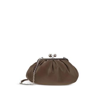 Max Mara Tassen, Dames, Bruin, ONE Size, Leer, Cubico Pasticcino Bag