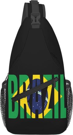 Generic Brazil Brazilian Flag Crossbody Bag Adjustable Cross Body Bag Anti Theft Backpack For Runner Shopping Traveling