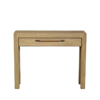 Robin des Bois Tocador contempor&aacute;neo de madera maciza, 1 caj&oacute;n marr&oacute;n