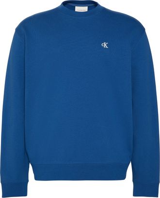 Calvin Klein Jeans Sweatshirt CALVIN KLEIN JEANS, Herren, Gr. XXL, classic blau, Sweatware, Obermaterial: 100% Baumwolle, regular fit normal, Rundhals, eingesetzt B&uuml;ndch