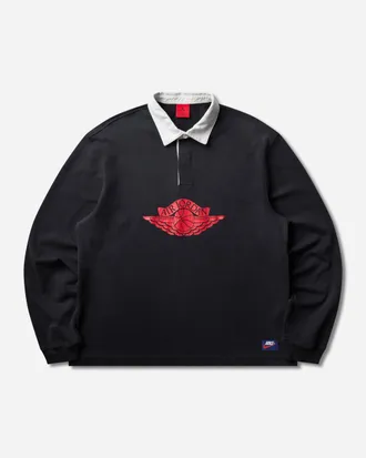 Nike Jordan Men s Jordan Flight Essentials Rugby Top Black