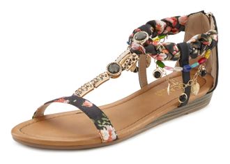 Lascana Sandale »Sommerschuh« Sandalette, Sommerschuh im Festival-Look VEGAN