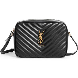 Saint Laurent Lou Leather Camera Bag in Black at Nordstrom