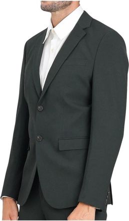 Selected Jassen, Heren, Groen, 4Xl, Leer, Getailleerde blazer
