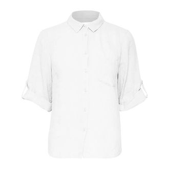 Part Two Bright White Linen Shirt with &frac34; Sleeves - female - Part Two - Shirts - White - L - Blouses & Shirts