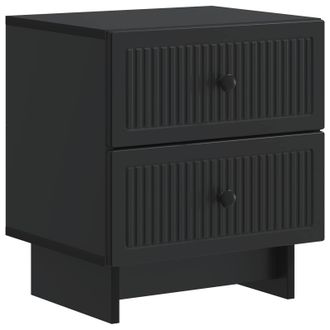 vidaXL Armario De Noche Negro 43 X 34,5 X 47,5 Cm Madera De Ingenier&iacute;a Vidaxl