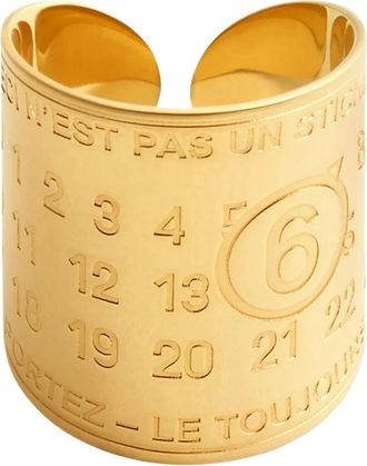 Maison Margiela Souvenir Sticker Band Ring - Dames - Ringen - Geel - S - Accessoires