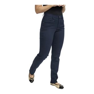 2-Biz Navy Canvas Trousers - female - 2-Biz - Slim-fit Trousers - Blue - XL - Trousers