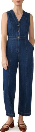 Faherty Giselle Sleeveless Denim Jumpsuit in Dusk Dive Wash at Nordstrom Rack, Size 2