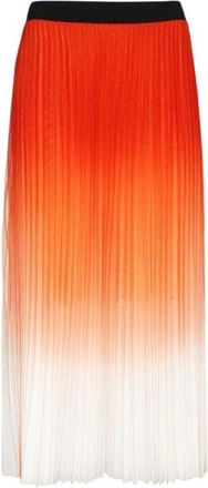 Karl Lagerfeld Geplooide Maxi Rok - Dames - Maxi Rokken - Rood - M - Polyester - Rokken