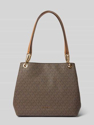 Michael Kors Tote Bag mit Allover-Logo-Print Modell Kensington in Mittelbraun, Gr&ouml;&szlig;e 1