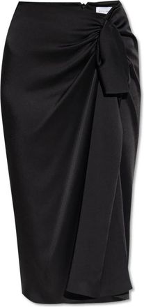 Stella McCartney Rok met Strikdetail - Dames - Midirokken - Zwart - M - Rokken