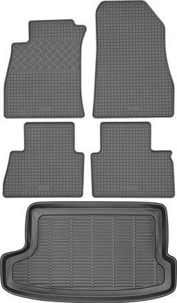 OEM Juego De Alfombrillas De Goma Para Coche Y Alfombrilla Para Maletero Para Nissan Juke I Crossover (2010-2020)