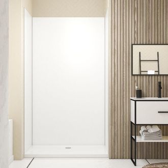 Aurlane Set 3 Pannelli a parete in Alluminio Bianco 90/120/90 x 210 cm con Profili Cromati