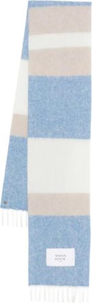 Maison Kitsuné striped scarf - Blue