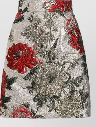 Dolce & Gabbana floral jacquard mini skirt high waist