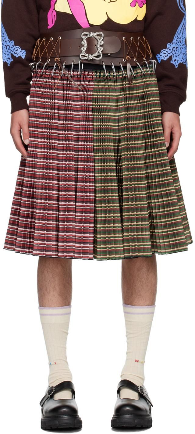 LOWENA ワンピース PLEATED MINI TARTAN CHOPOVA DRESS