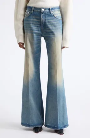 Haikure Clara Relaxed Fit Flare Jeans in Jane Blue at Nordstrom, Size 28
