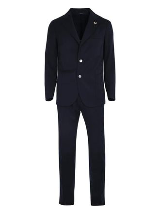 Tombolini wool single-breasted suit - Blue