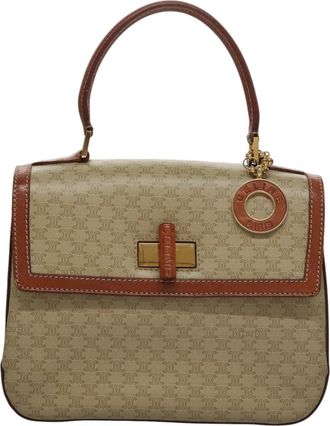 Celine Macadam Beige Canvas Handbag (Pre-Owned)