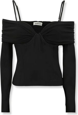 SIMKHAI Mujer, Camisetas, Negro, Talla: S