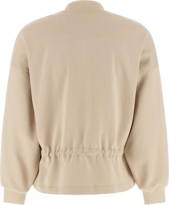 Moorer Womens Beige Cotton Sweatshirt Clothing