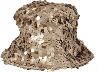 Dolce & Gabbana Sequin Bucket Hat - Dames - Hoeden - Geel - ONE Size - Polyester - Accessoires
