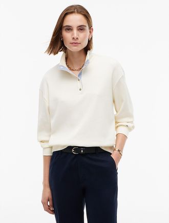 Tommy Hilfiger Womens Long-Sleeve Waffled Henley - Rich Cream - XXL