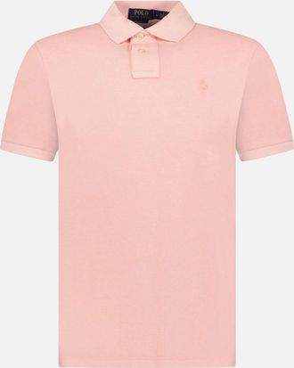 Polo Ralph Lauren Mens Polo Ralph Lauren Custom Slim Fit Mesh Polo Shirt in Rose - Pink - Size: 42