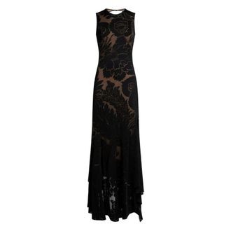 Etro Etro, Gowns, female, Black, Size: M Black Devor&eacute; Stretch Jersey Dress