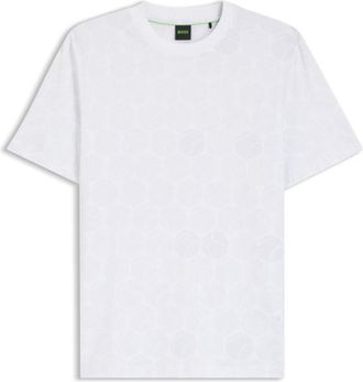 BOSS Regular-fit T-shirt in cotton with sporty motif