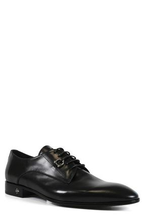 John Richmond Plain Toe Derby in Black at Nordstrom, Size 13