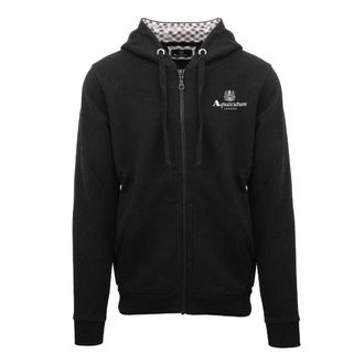 Aquascutum Heren Signature Geperst Volledige Rits Hoodie (Zwart)