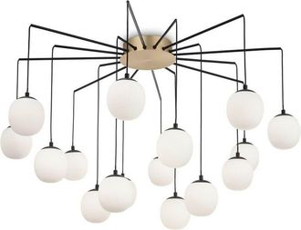 Ideal Lux Ideal Lux RHAPSODY - Indoor Cluster Ceiling Pendant Lamp 16 Lights Black, G9