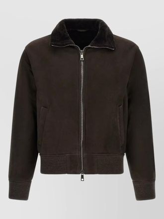 Giorgio Brato suede bomber jacket