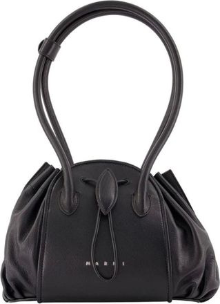 Marni Tulipea Shopper Bag - female - Marni - Handbags - Black - ONE SIZE - Bags