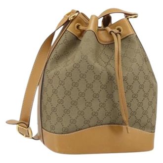 Gucci Borsa a secchiello in tela Pre-owned - - Pre-owned - Donna - Beige - ONE SIZE