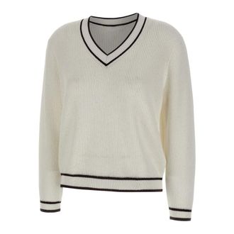 KANGRA V-neck Knitwear, female, White, Size: XS V-neck Knit