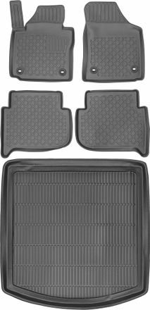 OEM Juego De Alfombrillas Para Coche Y Maletero Para Volkswagen Touran Minivan (2003-2010)