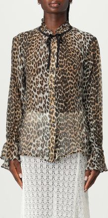 Ganni Camicia Ganni in viscosa animalier