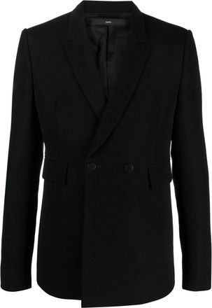 SAPIO double-breasted wool-cotton blazer - men - Wool/Cupro/Cotton - 52 - Black
