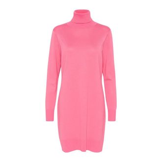Saint Tropez Chateau Rose Rollneck Jurk - Dames - Kleedjes - Roze - XL - Kleedjes