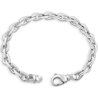 Pompeii3 Mens 14k Gold (47gram) or Platinum (87gram) 7.5mm Link Bracelet 8.5