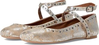 Free People Grace Gems Ballet Flats Womens Flat Shoes Champagne : EU 39.5 (US Womens 9.5) M, Leather
