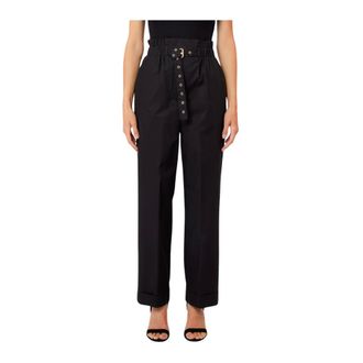 Liu Jo Wide Trousers, female, Black, Size: M Pants