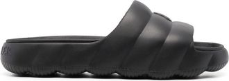Moncler Lilo faux-quilted slides - men - Rubber/Rubber/Rubber - 40 - Black